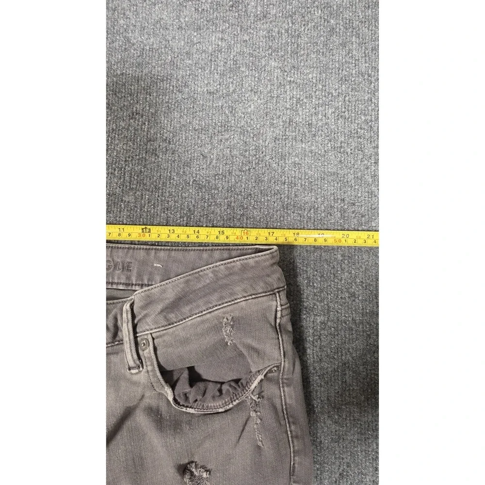 American Eagle AirFlex+ Distressed Jeans 36x30 Gray Slim Stretch
